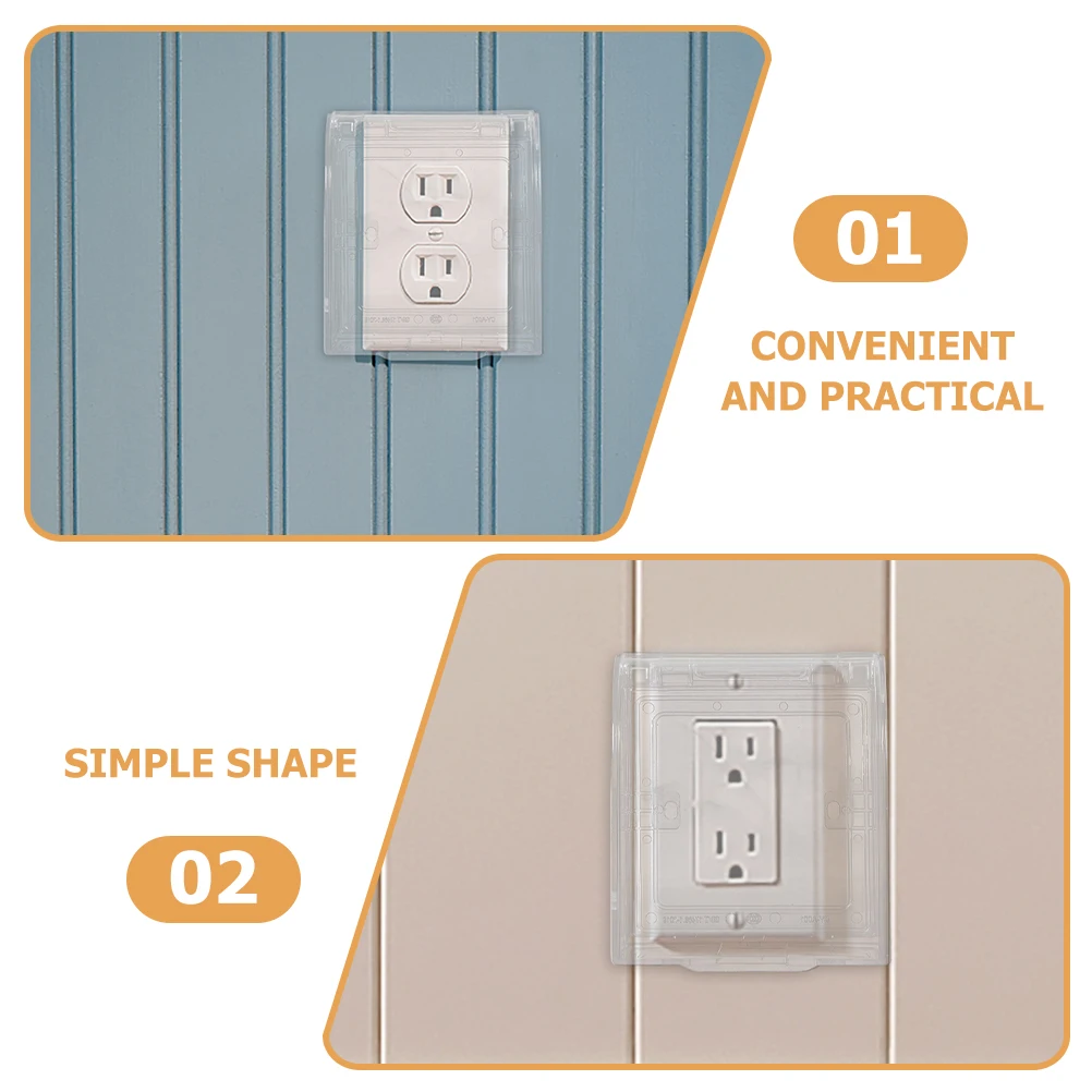 

3pcs Transparent Safety Outlet Plug Covers Baby Proofing Covers Child Proof Electrical Sockets Plugs Home Wall Anti