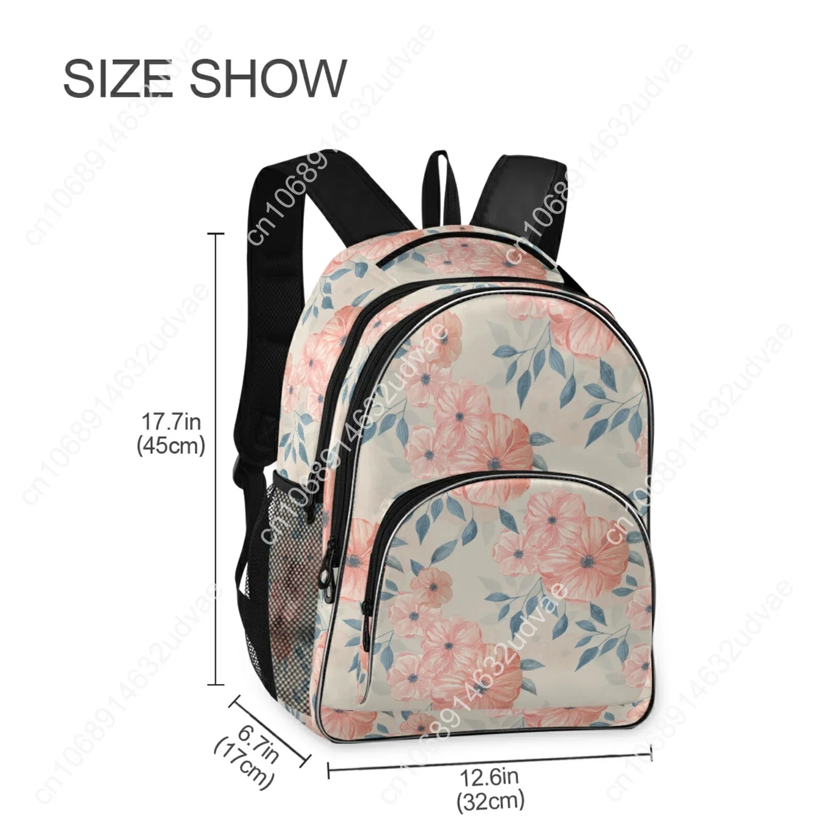 2022 New School Bag For Teenagers Girls Princess Bookbag Floral Print Schoolbags USB Charging Primary Students School Backpack