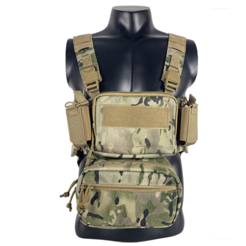 

MK3 Desert Nighttime Camo Tactical Vest Nylon outdoor training vest lightweight multifunctional additional chest hanging bag