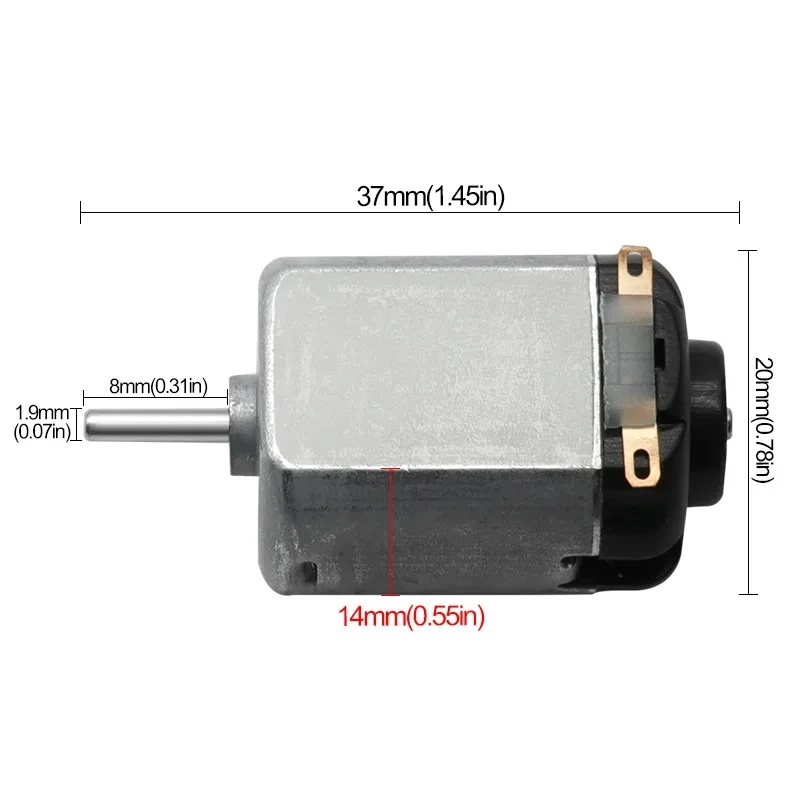 Micro Moteur Miniature à Quatre Roues de 3V CC 130, 5 Pièces, Petit pour Bricolage, Jouets Électriques, Expériences Scientifiques