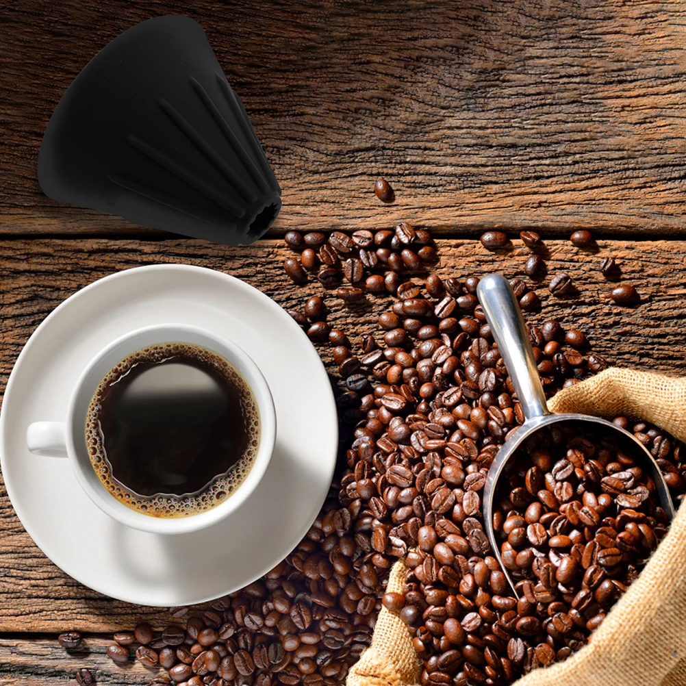 

Filter Coffee Funnel Basket Conical Reusable Filters Strainer Black Dripper Pour