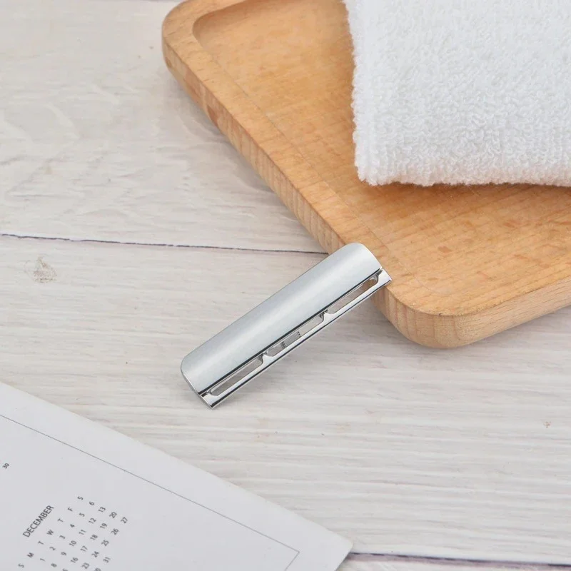 YAQI Excalibur حافة واحدة كروم اللون التيار المتناوب سلامة الحلاقة رئيس للرجال 0.70 مللي متر شفرة الفجوة خفيفة الوزن توفر الحلاقة الدقيقة #2