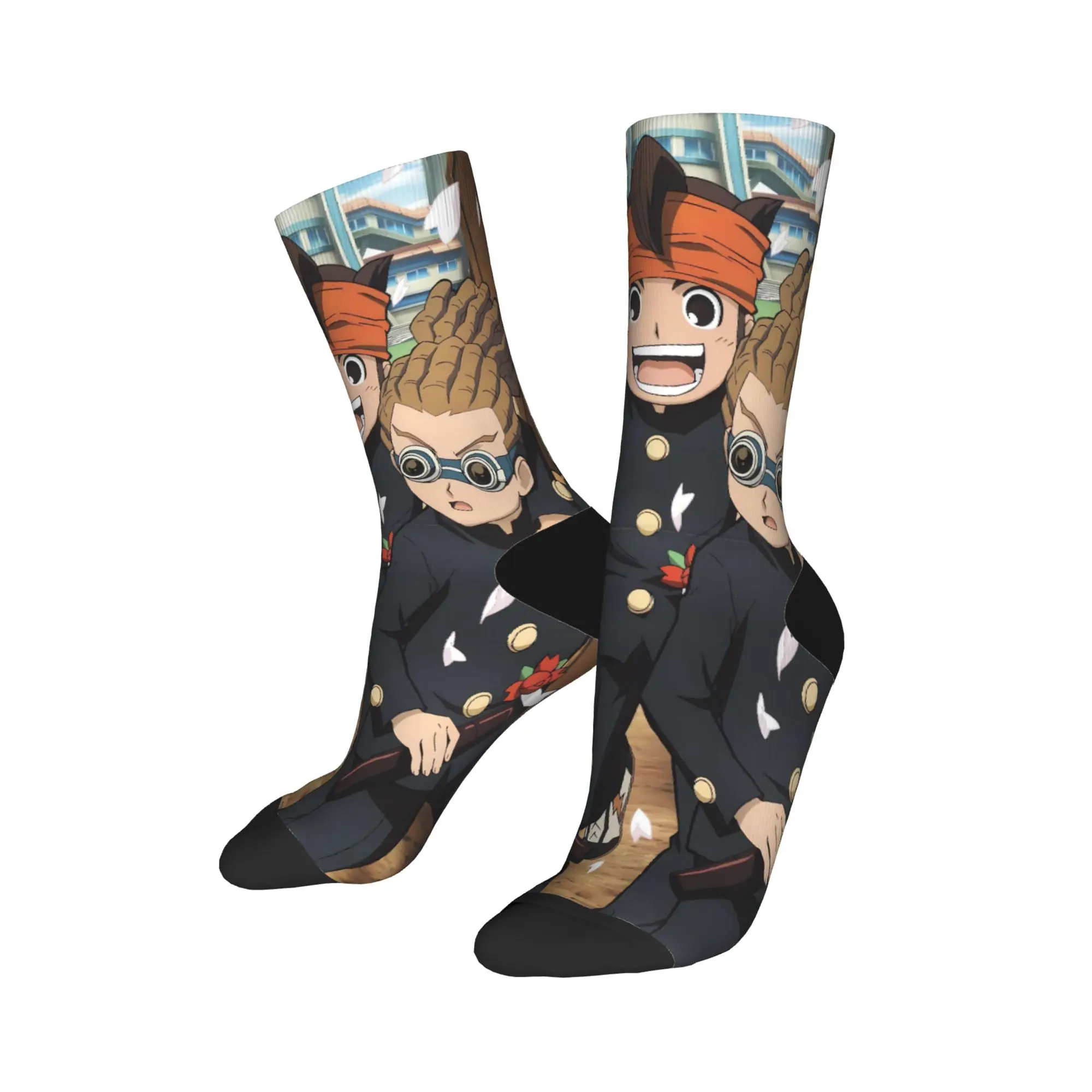 

Носки Inazuma Eleven Gouenji, модные чулки, зимние противоскользящие мужские носки, средние мягкие дизайнерские велосипедные носки