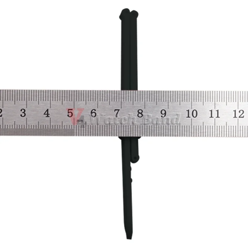 4pcs Watchband Black Strap Loop Ring 8/10/12/14/16/17/18/19/20/21/22/24/26/28/30mm Silicone Watch Band Accessories Holder Locker