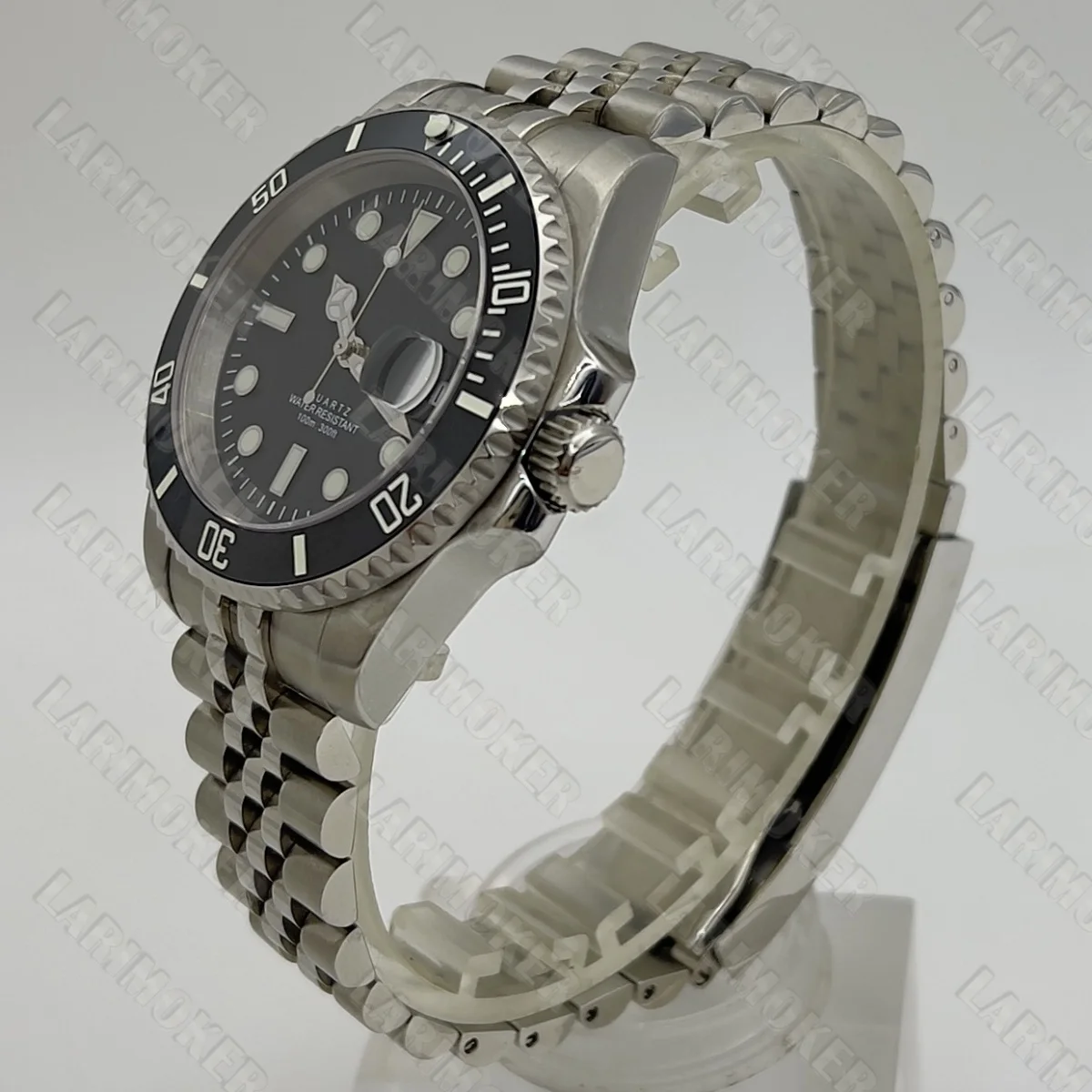 Reloj de buceo de 40mm con movimiento RONDA 515 para hombre, ventana con fecha, cristal de zafiro, bisel cerámico giratorio C3 luminiscente