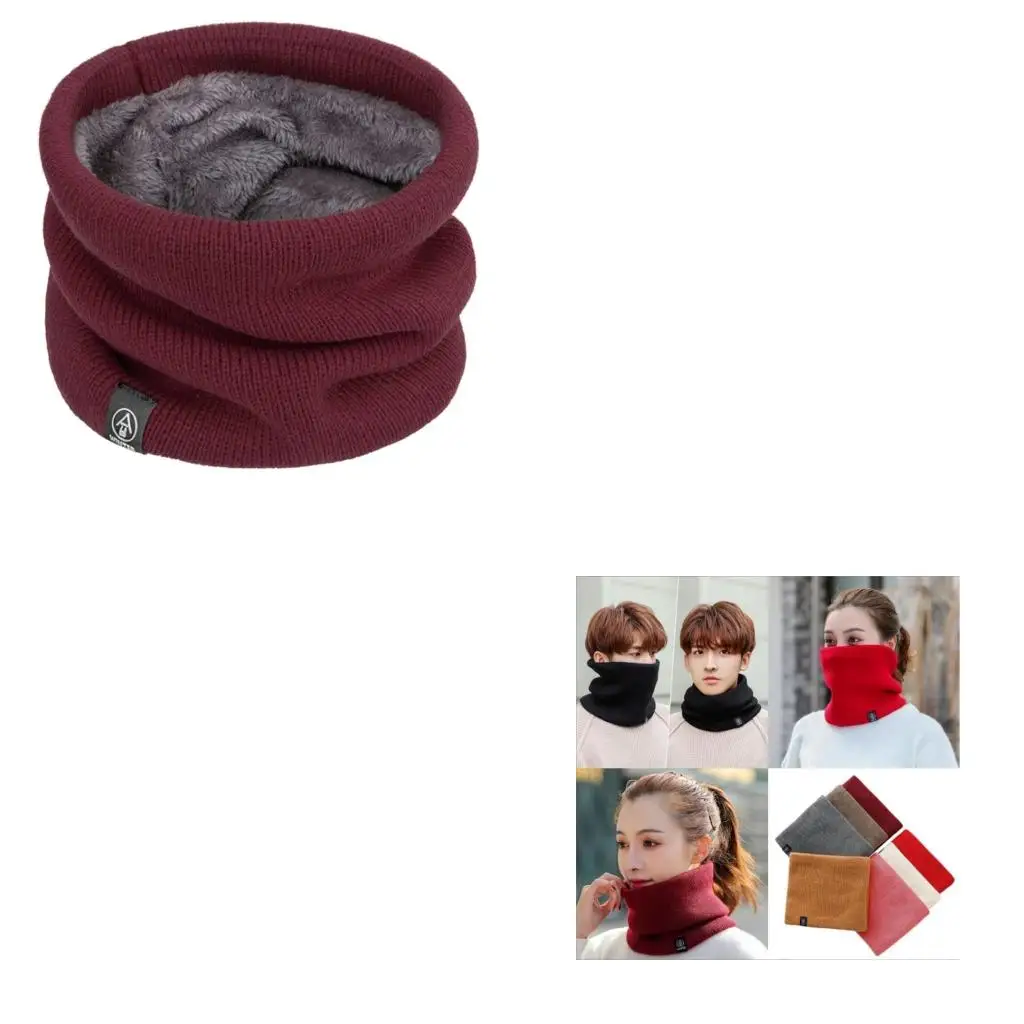 Q39E Knitted Neck Warmer Face Cover Cycling Neckerchief Windproof Neck Gaiter
