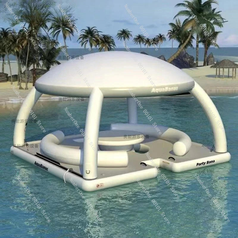 

Yacht Inflatable Water Floating Platform Awning Inflatable Sofa Bar Tent Sea