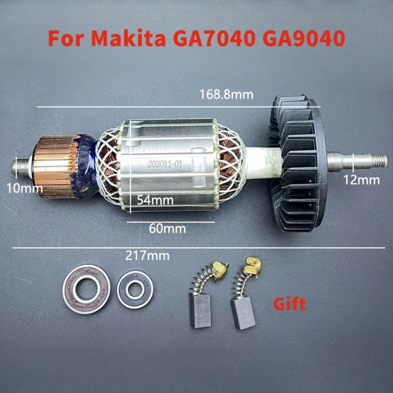 

Ротор якоря угловой шлифовальной машины AC220-240V для Makita GA7040 GA9040, сменные аксессуары для электроинструментов
