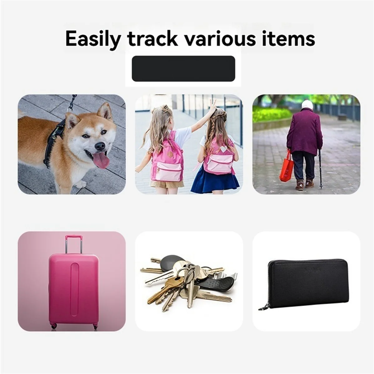 2025 + جهاز تتبع صغير بنظام تحديد المواقع مزود بتقنية البلوتوث مكتشف السيارة العلامة الذكية محدد مفاتيح مكتشف تتبع عالمي للعثور على تطبيق جهازي B