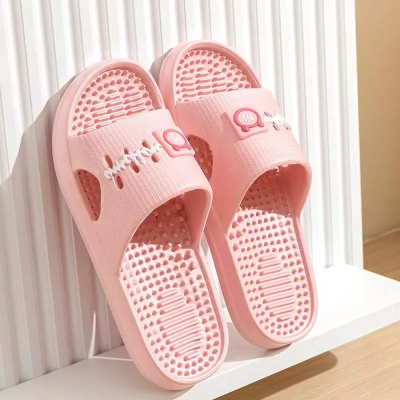 

Women's Open Toe Foot Massage Slippers Summer New Soft Sole Non Slip Anti Odor Lightweight Silent Home Slippers Bathroom Slipper