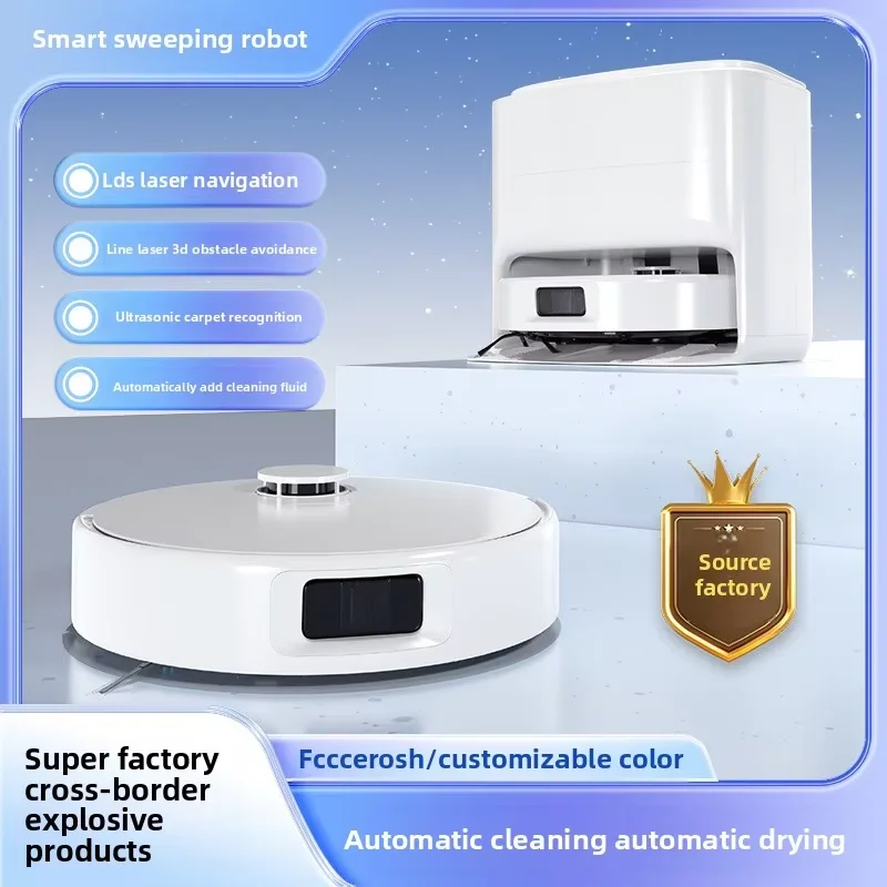 Fully Automatic Intelligent Floor Scrubber & Mopping Robot Integrated Machine With Sweeping, Washing And Drying Functions