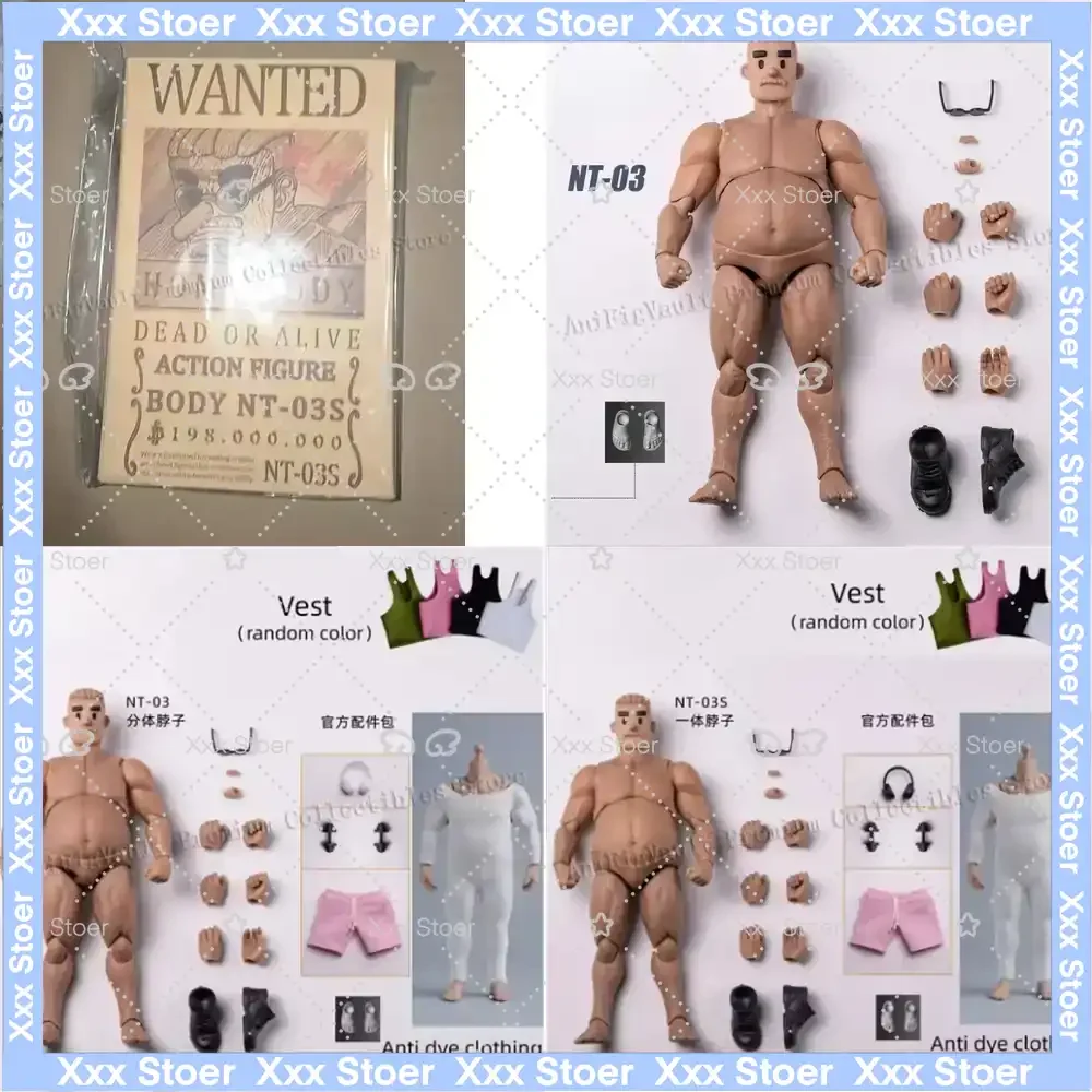 

Action Figure Joint Doll for Notaman NT-03 NT-03S 1/12 Scale Middle Aged Square Headed Male Soldier Model 17cm Flexible Body