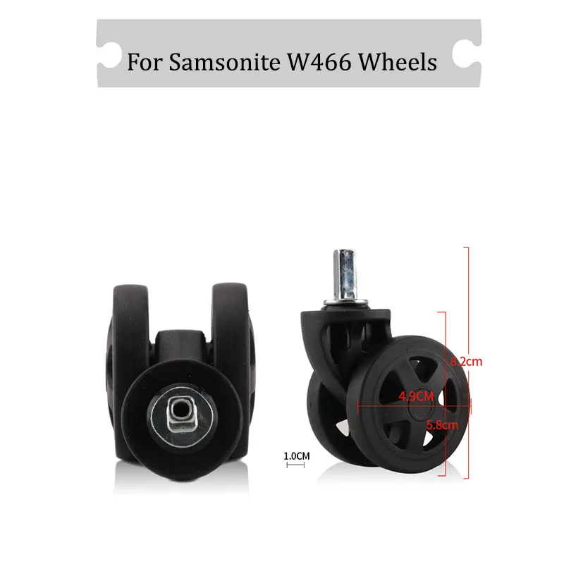 For SamsoniteW466 Universal Wheel Replacement Suitcase Silent Smooth Shock Absorbing Durable Convenient Accessories Caster Wheel