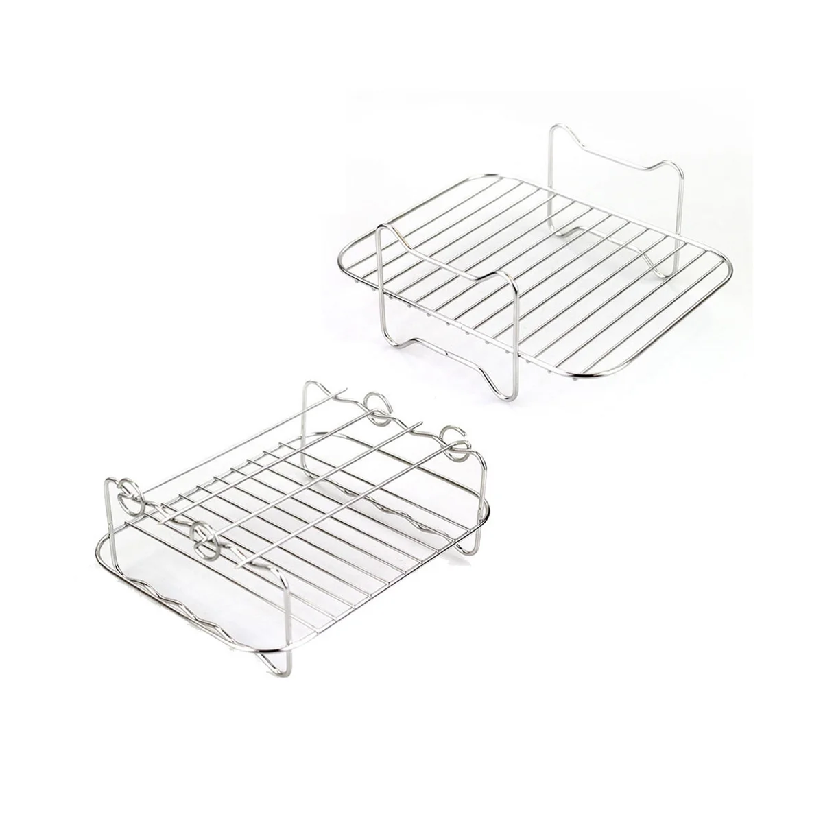 Skewer Rack and Steaming Rack for Ninja Foodi Grill Stainless Steel Kitchen Oven Cooker Accessories