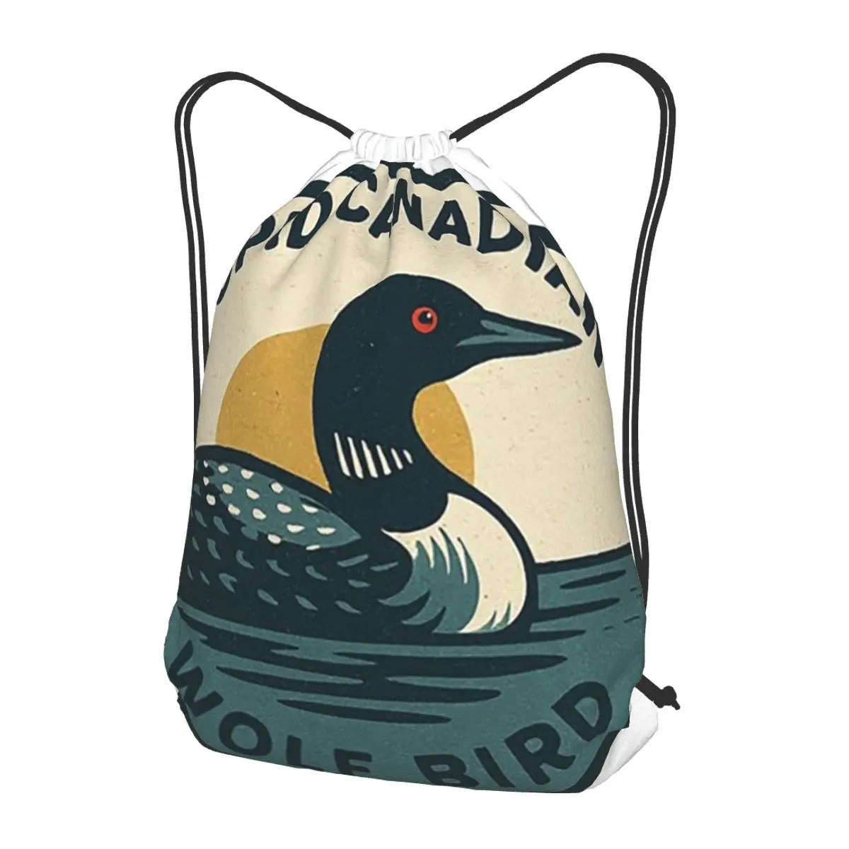 Heated Rivalry Stupid Canadian Wolf Bird Backpacks Casual Drawstring Bags Shoes Bag Book Bags for Travel School