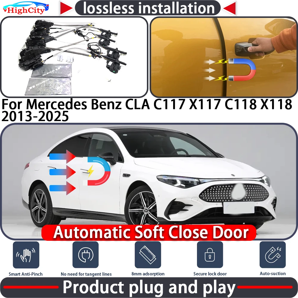 

Электрический привод замка двери для Mercedes-Benz CLA C117 X117 C118 X118 2013-2025: система плавного закрывания и автоматического открывания