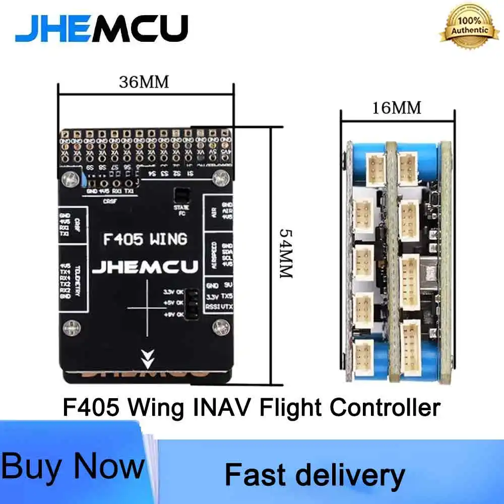 JHEMCU F405 Wing INAV Flight Controller Built-in Barometer Gyroscope OSD Blackbox BEC for RC Airplane Fixed-Wing Acessorios RC