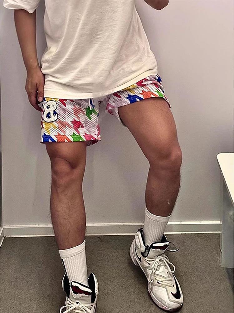 

Men's Summer American Baskeall Sports orts Casual Loose Training Pants Qui Dry Me Breathable Straight Leg Fitn Tro...