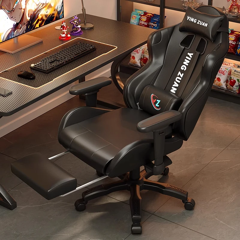 Fußstütze Rückenlehne Bürostuhl Playseat Leder Ergonomischer moderner Bürostuhl Computerarm Lesen Silla Oficina Wohnmöbel