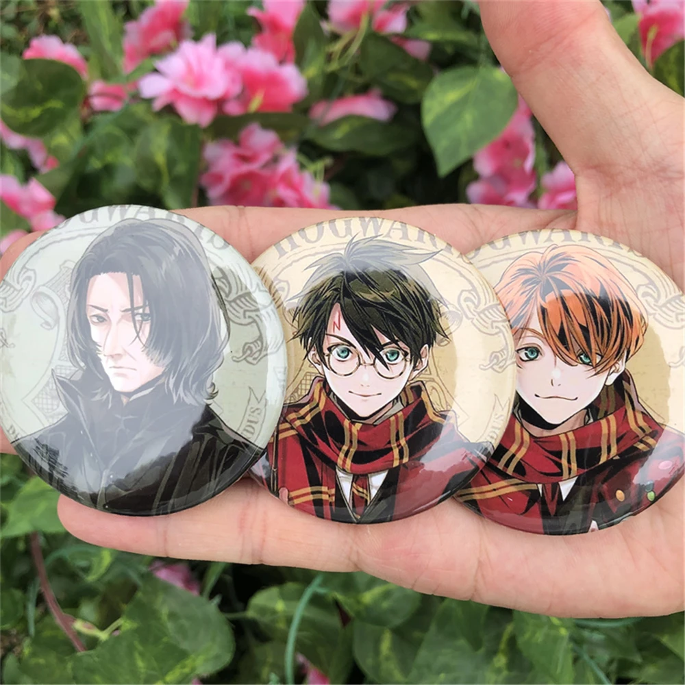 Anime Severus Snape Draco Malfoy Cosplay Costume Accessories Brooch Pin Cartoon Badge Backpack Pendant