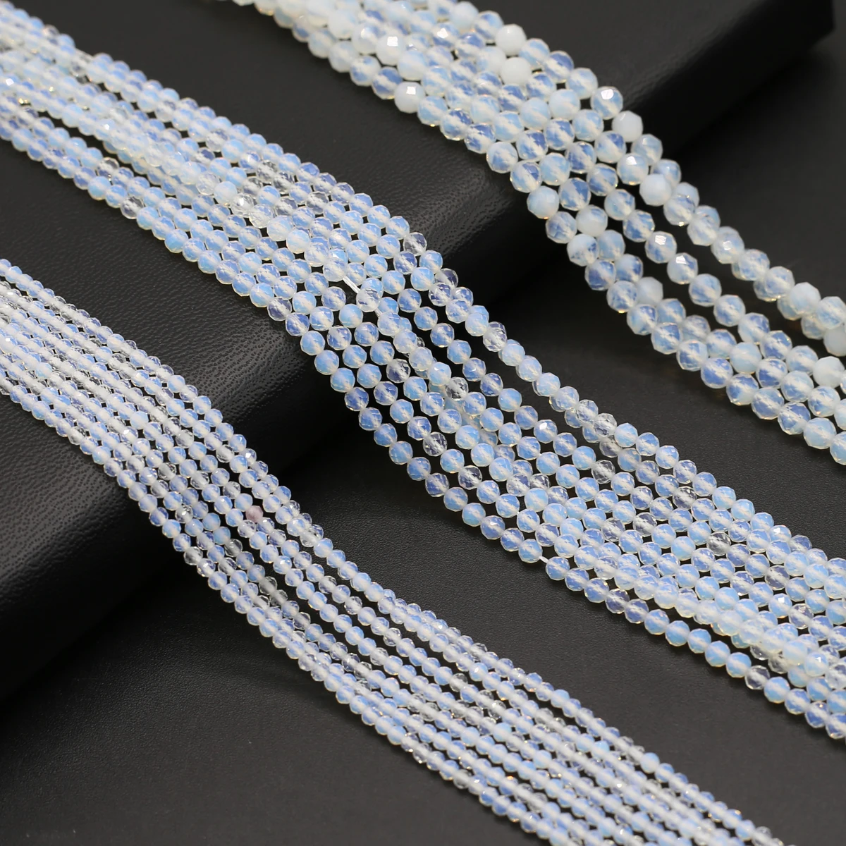 2/3/4mm Round-Cut Beads Opal Natural Stone Through-hole Beads for Jewelry Making DIY Necklaces Bracelets and Accessories 36CM