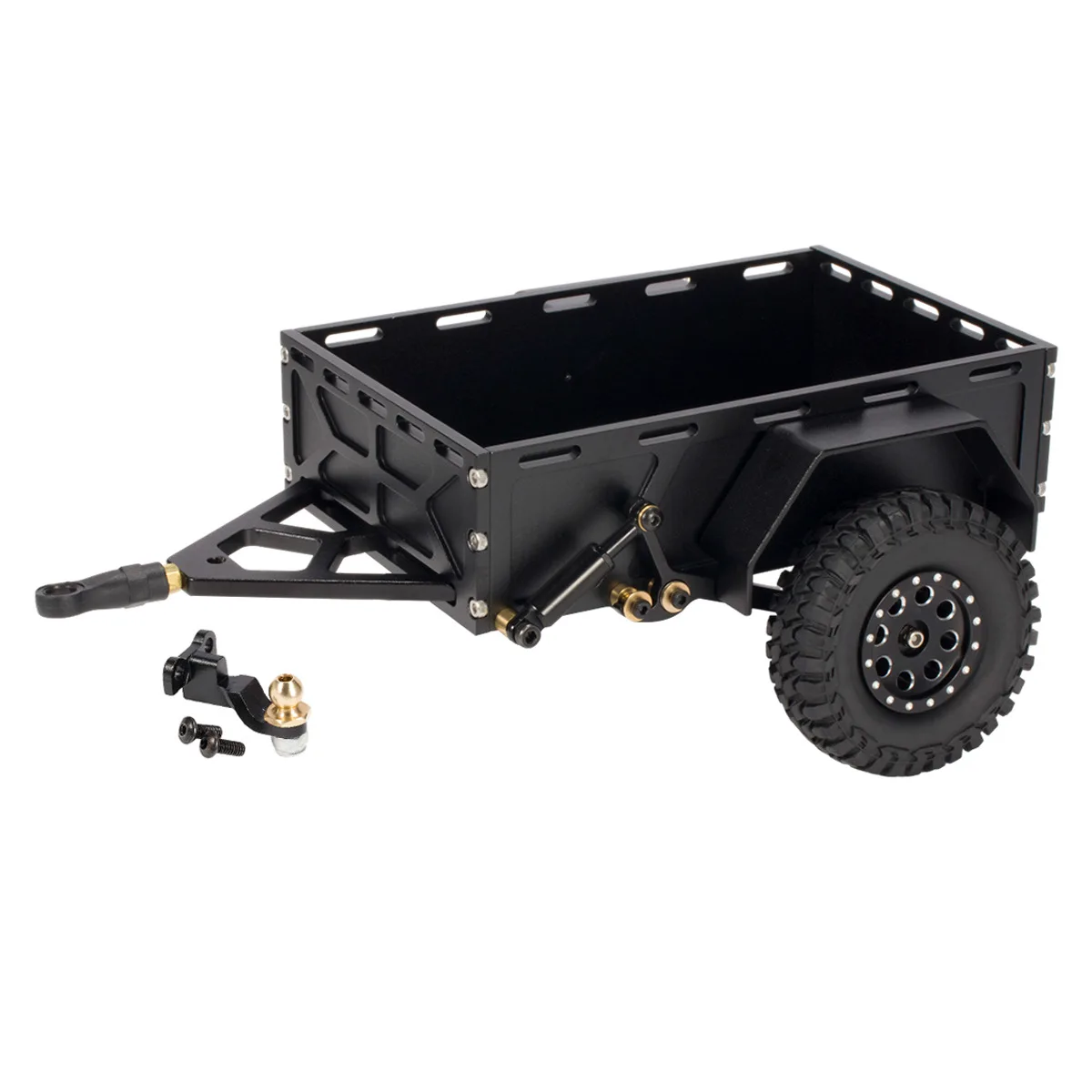 

RC Climbing Car Small Trailer Rear Trailer Simulation Model Car Aluminum Alloy Trailer 1/18 TRX4M 1/24 SC