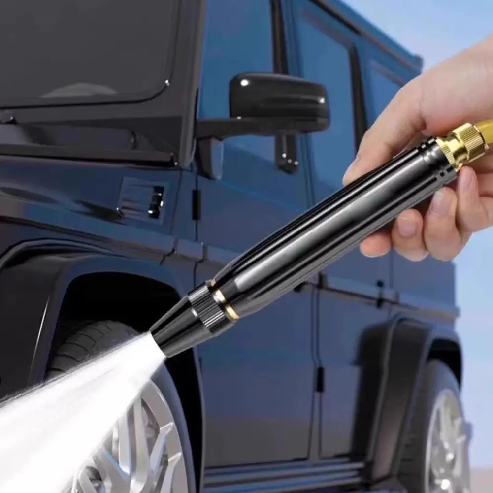 4PCS High Pressure Water Gun Set Car Wash Straight Metal Nozzle Adjustable Hose Pipe Connector for Garden Car Washing Tools