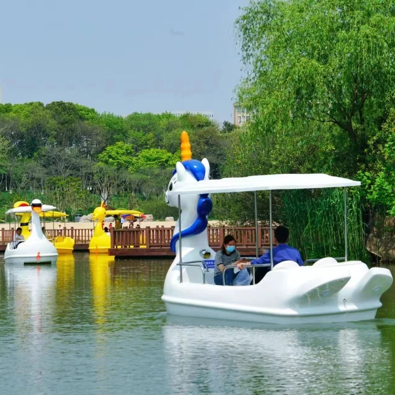 Fresh Style 4-6 Person Electric for Lake Outings Flamingo Swan Pedal Boat