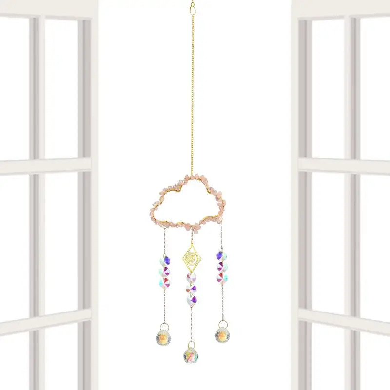 Window Sun Catchers Indoor Cloud Shape Rainbow Maker Crystal Rainbow Making Pendant Crystal Car Ornament Beautiful Color Display