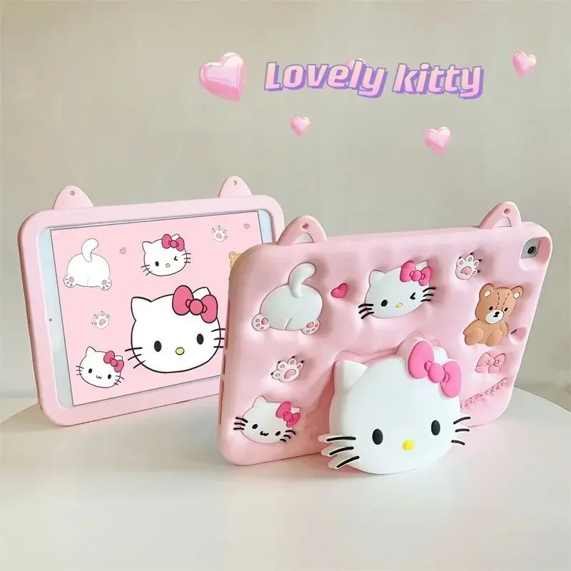 Hello Kitty Table Case for iPad Pro 11 inch 22 21 20 mini Silicone Tablet Cover For iPad 9.7 5th 6th 10.2 9th 8th 7th 10th Funda