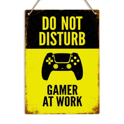 DO NOT DISTURB PS5 Metal Sign Tin Plaque Controller Gaming Gift