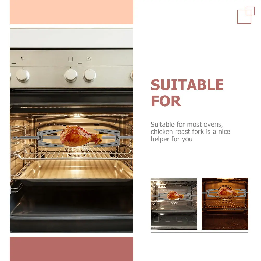 

Stainless Steel Roast Chicken Fork Oven Roasted Grill Accessory Meat Forks Kitchen