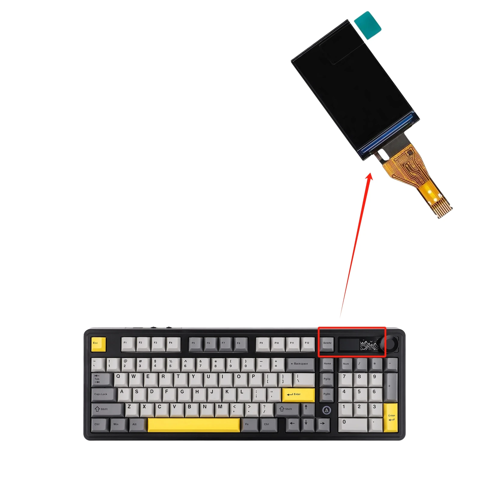 New LCD display for AJAZZ AK980 keyboard Screen Repair