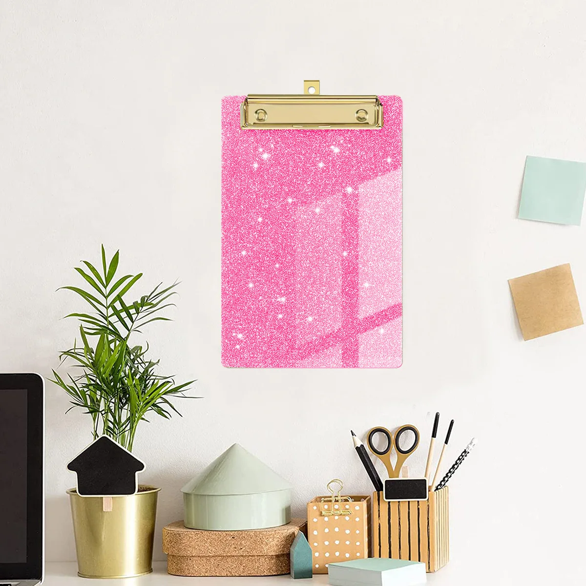 Flash powder acrylic accessory clip writing board, writing board clip