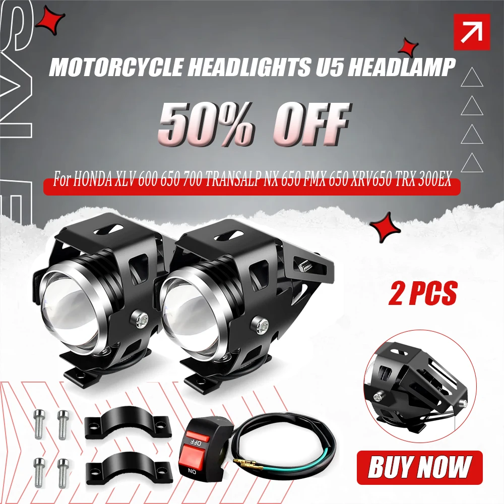 

Мотоциклетные фары U5 для HONDA XLV 600 650 700 TRANSALP NX 650 FMX 650 XRV650 TRX 300EX Прожекторы Противотуманные фары