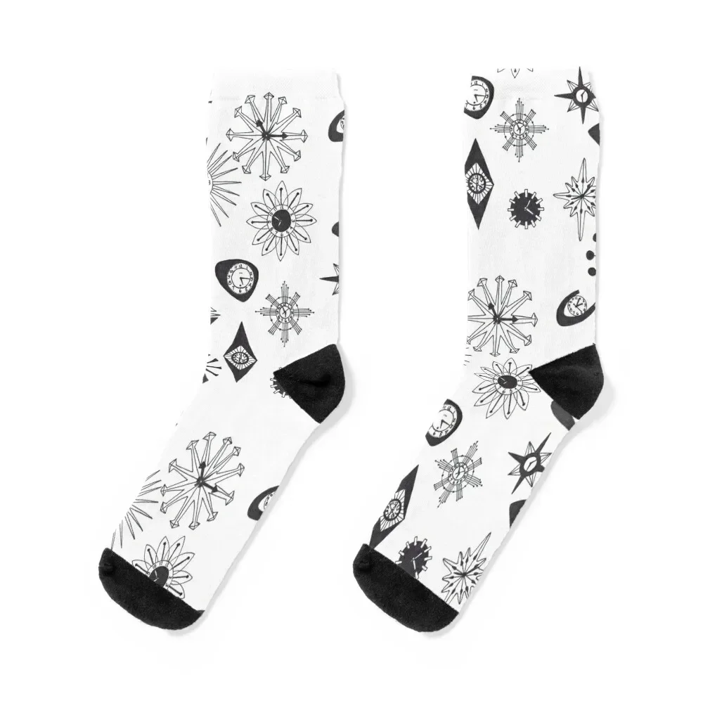 

Mid Century Modern Clocks Socks happy anti-slip luxe Lots Men Socks Women's