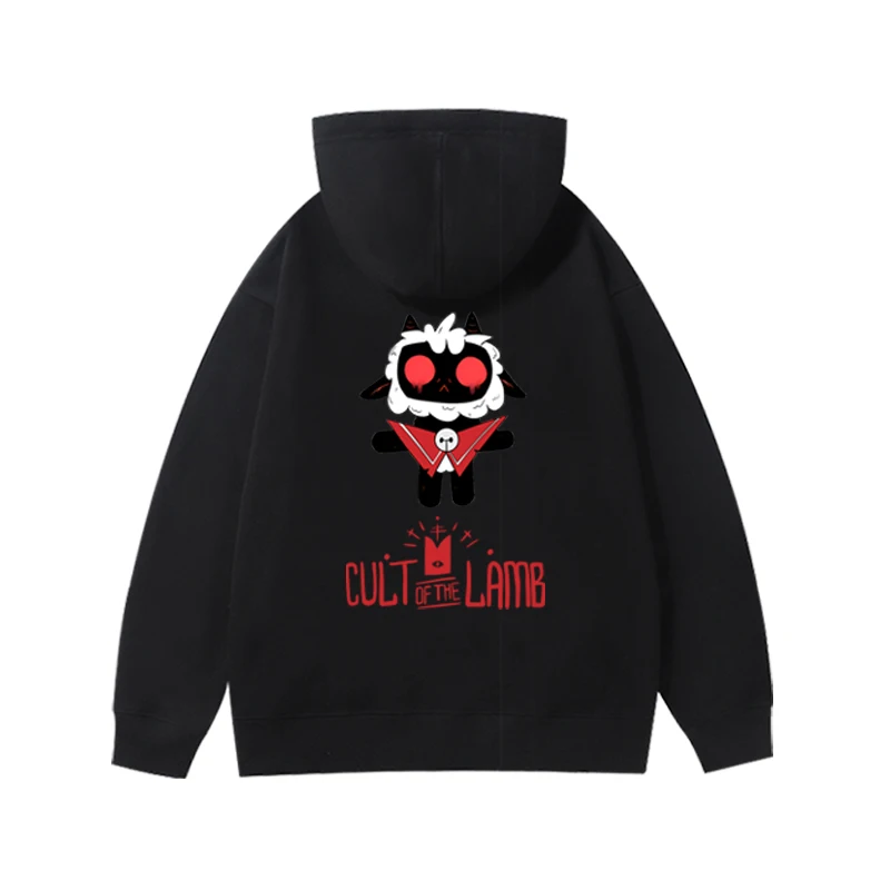 Cult of the Lamb Collaboration Hoodie Youth Casual Cotton Sweatshirt Printed Design Loose Fit Spring Autumn Winter Wear view 5