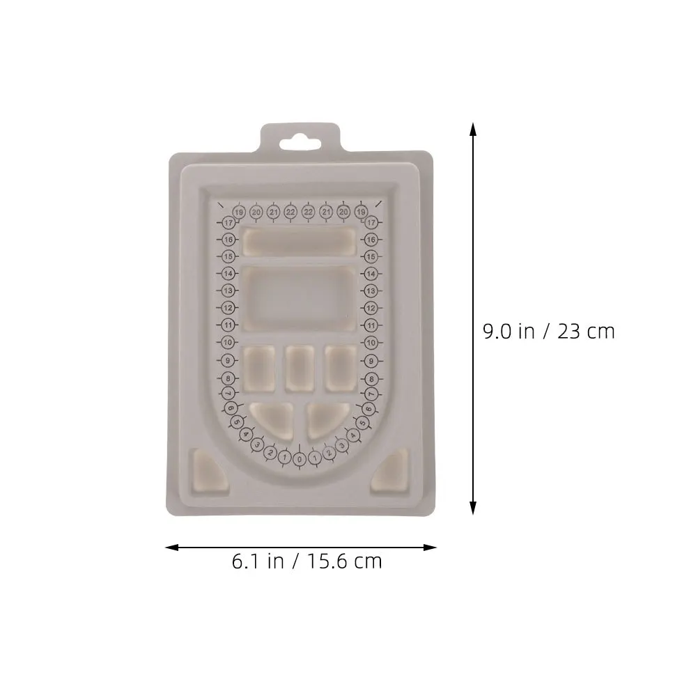 2Pcs Flocked Design Board Rectangular Plastic Jewelry Making Tray Necklace Measurement Tool Craft Beading Mat Jewelry Supplies