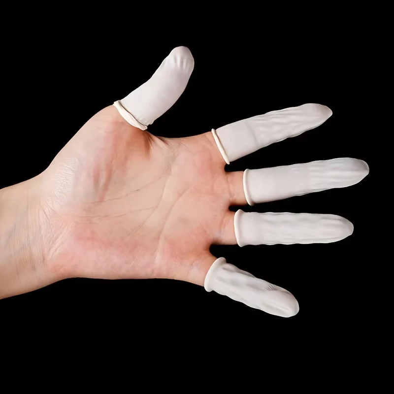 

20/100PCS Disposable Finger Cover Rubber Gloves Non-slip Anti-static Latex Finger Cot Fingertip Protector Finger Thumb Sleeve