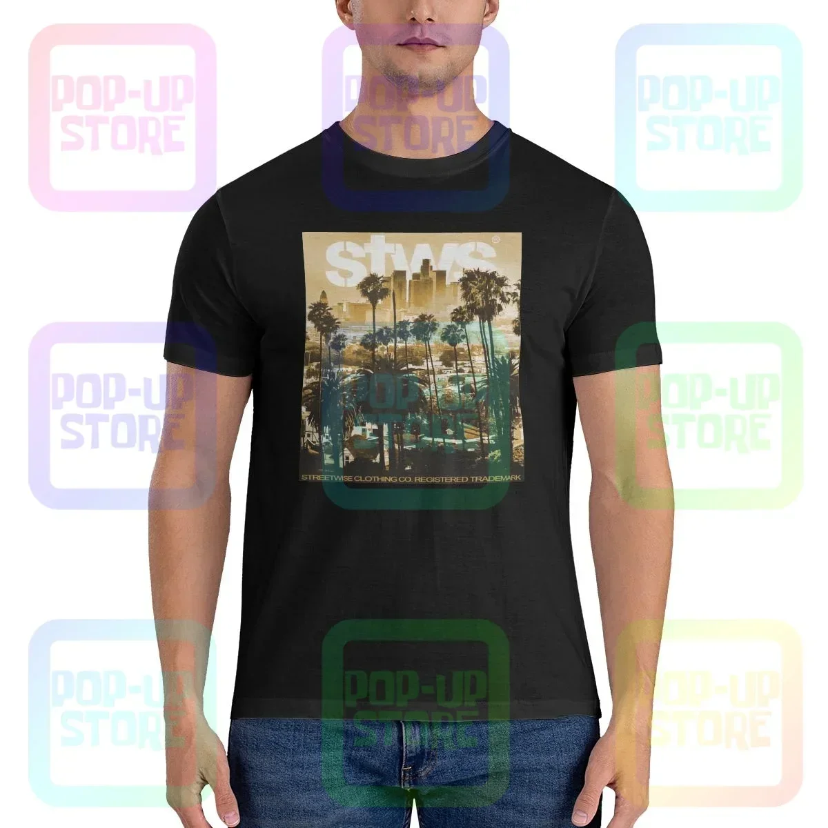 Streetwise Jungle Los Angeles Palm Shirt T-shirt New Trend Classic All-Match Tee