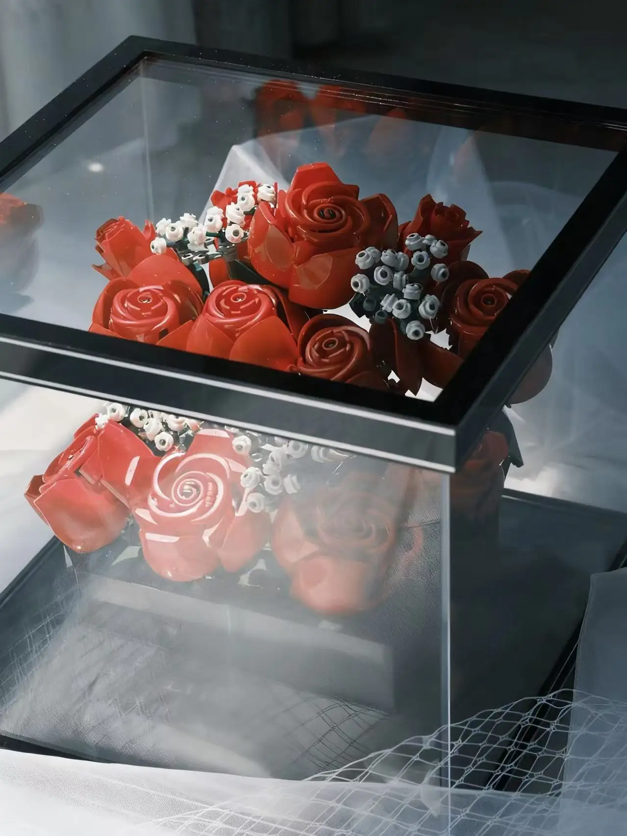 

10328 украшение дома, букет роз, строительные блоки, креативная сборка, кирпичи, игрушки, подарки для влюбленных, юбилейные девушки