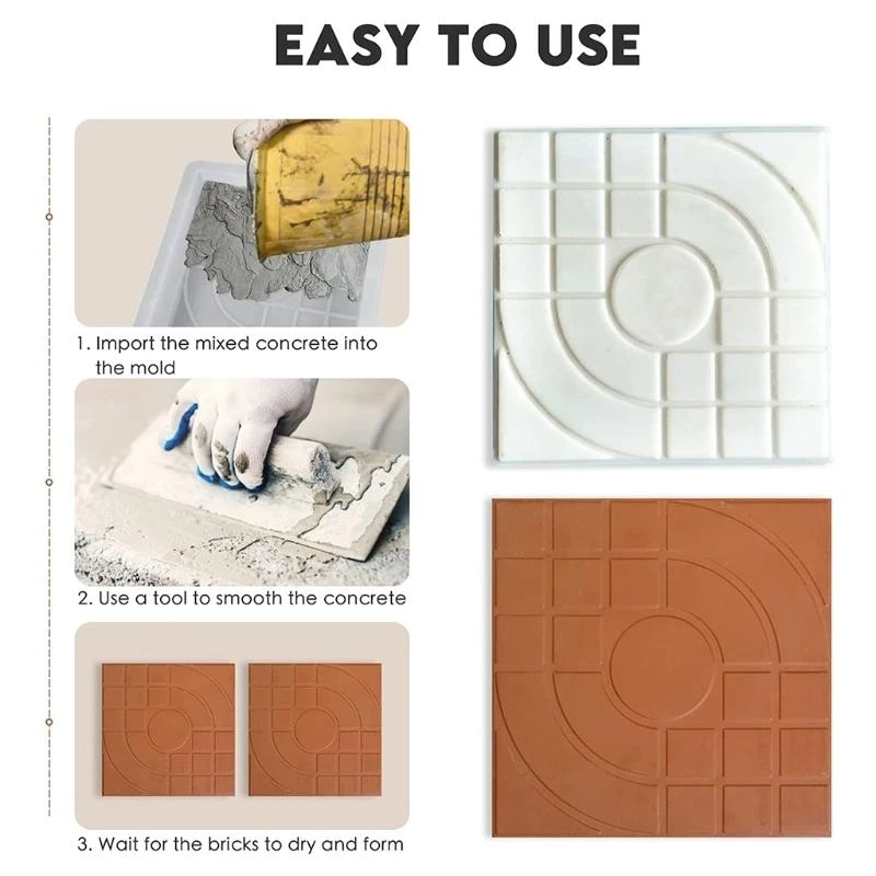  Plastic Paving Mold Making Paving Home Garden Floor Road Concrete Stepping Home