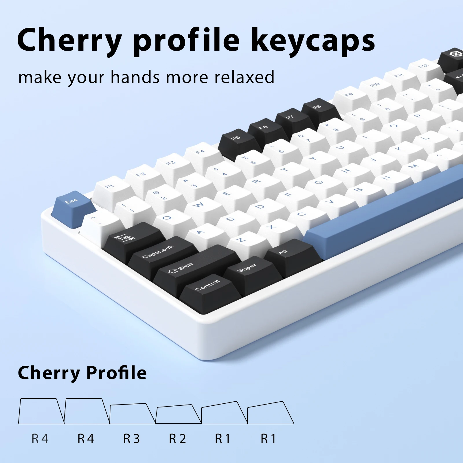 Imagem -03 - Kbdiy-gmk Arctic Keycaps para Gamer Kit Teclado Mecânico Gaming Retro Cap Point Key Perfil Cereja Double Shot Pbt Iso