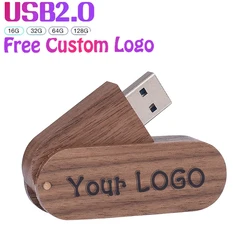 Photography Gift Pen Drive 64GB Free Custom Logo Flash Drives 32GB Real Capacity Usb Stick 16G Maple Wood Memory Stick 8G U Disk