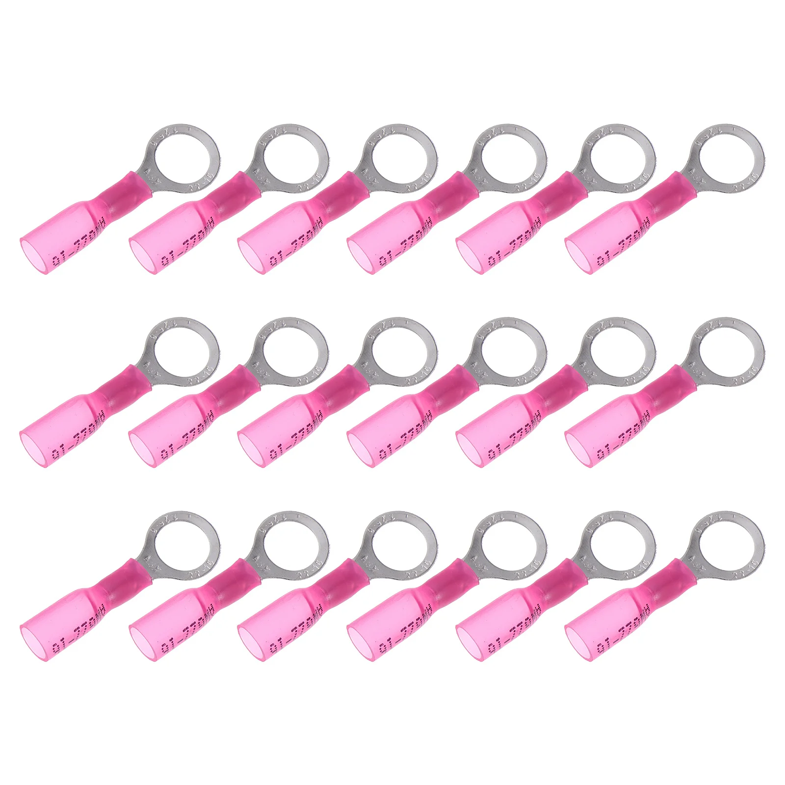 

50pcs Heat Shrink Wire Terminal Crimp Connector Thick Copper Barrel Waterproof Insulated For Marine Auto Electrical Projects