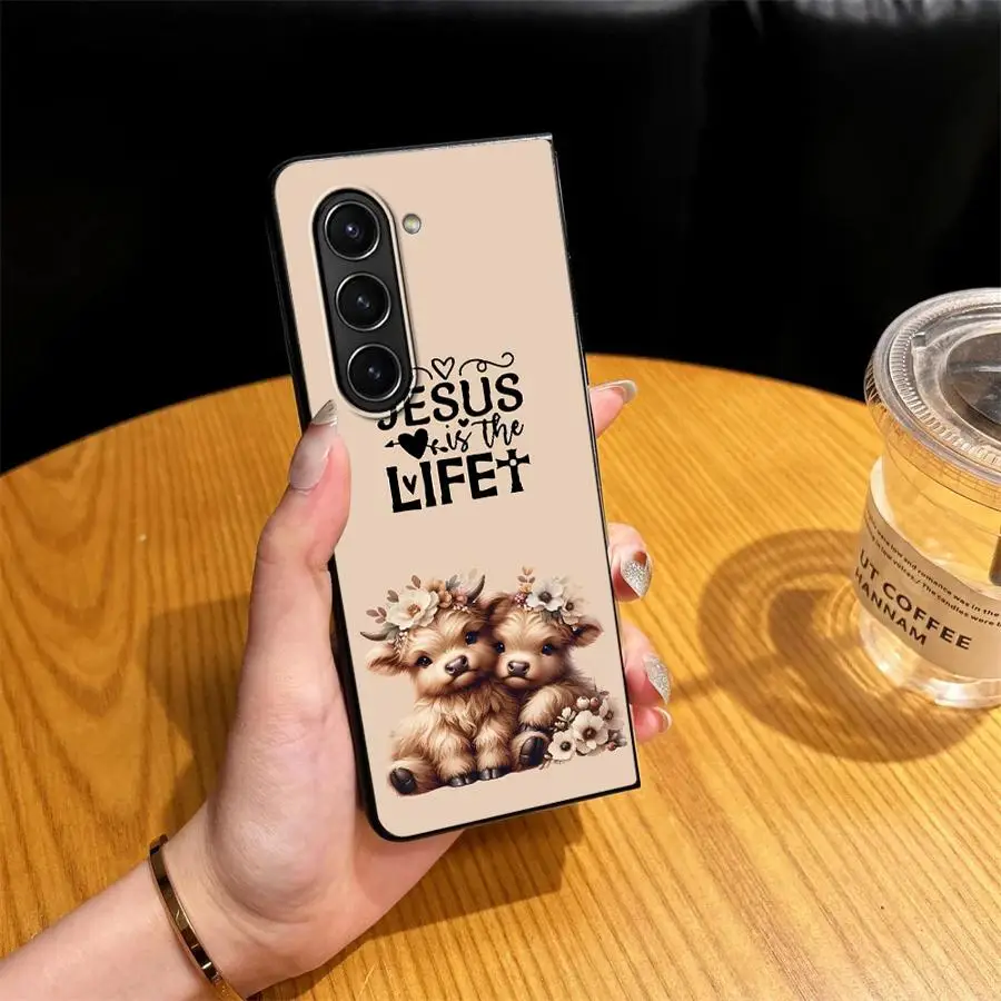 Phone Cover Case for Samsung Galaxy Z Fold 8 Ultra ZFold7 ZFold4 ZFold5 Z Fold 7 6 5 4 3 ZFold3 ZFold6 Pair Cows