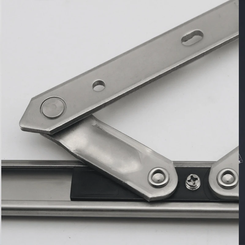 Silver stainless steel sliding casement window