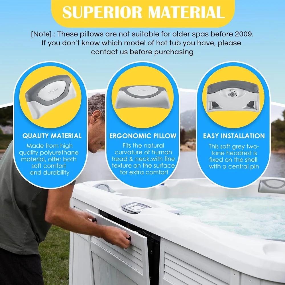 

6472-964 Spas Replacement Pillow Fit for Sundance 880 Series Spa & Hot Tub 2009-2017, Replace for 6455-484