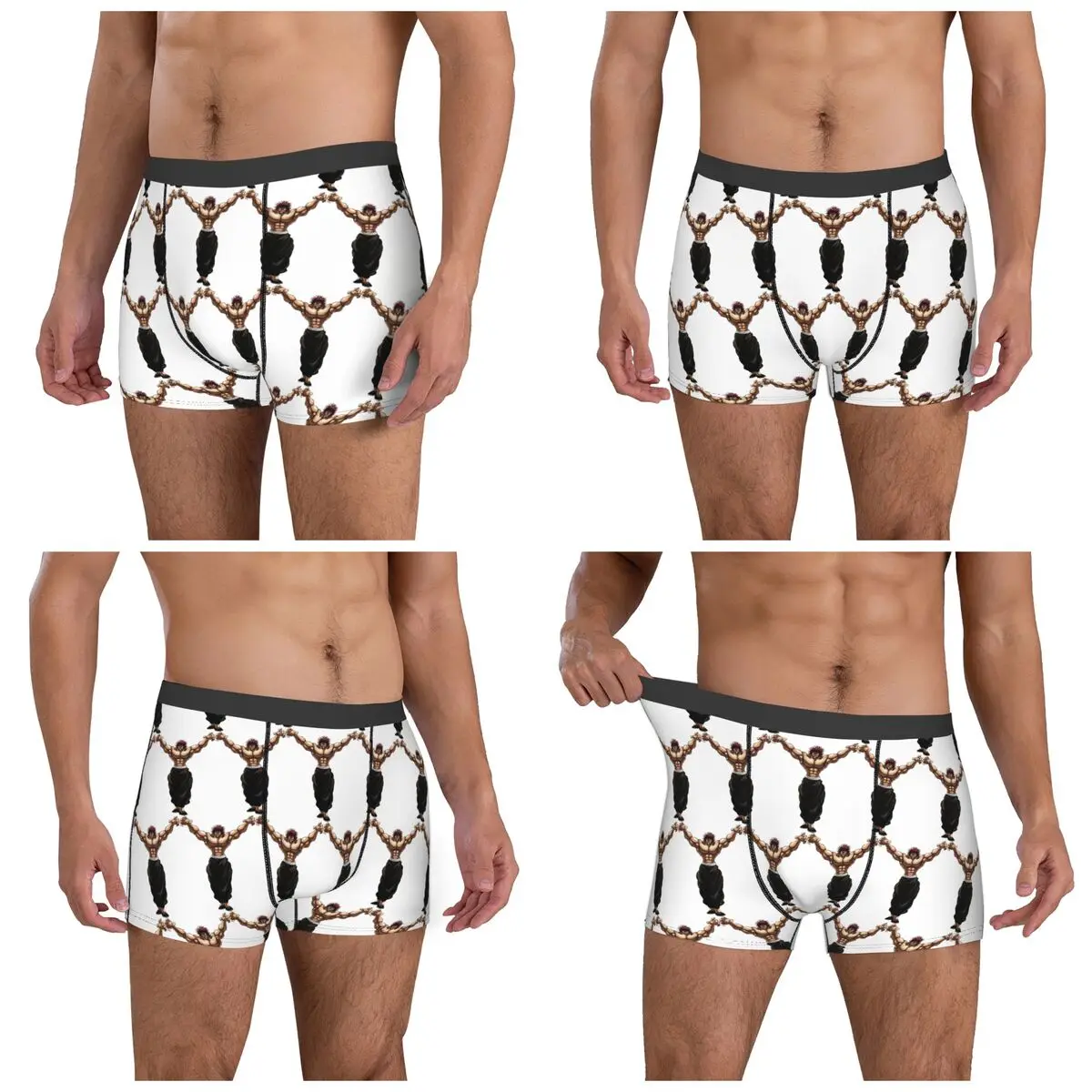Boxer Underpants Shorts Yujiro Baki Hanma Grappler Fight Panties Male Breathable Underwear for Homme Man Boyfriend Gift