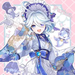 2025 New 15CM Genshin Impact Anime Furina de Fontaine Cosplay Figure Acrylic Stand Model Plate Desk Decorative Christmas Gift